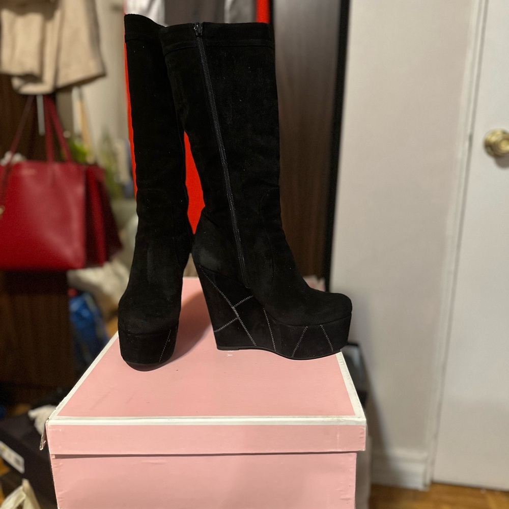 Gianni Marra Black Heeled Boots